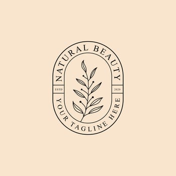Feminine Botanical Logo design Templates vector