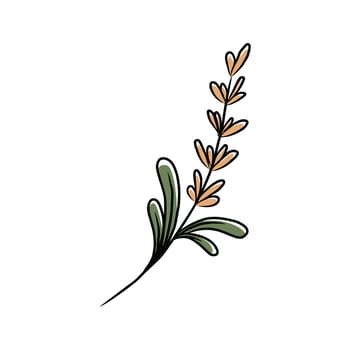 abstract floral hand drawn. vector
