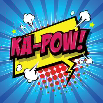 Ka-Pow Comic Speech Bubble, Cartoon. art and illustration vector file.