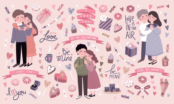 Big love set vector