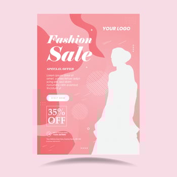 Colorful design fashion poster and flyer vector