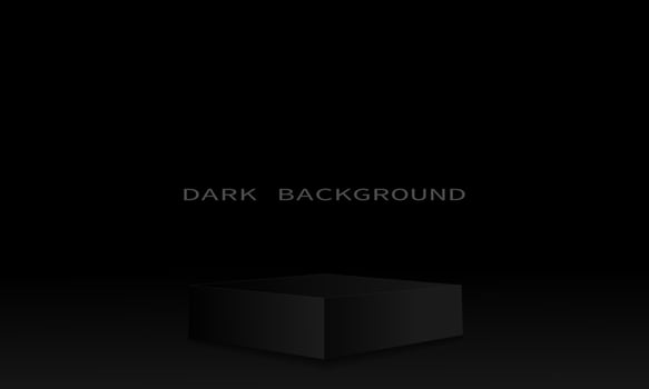 black background with stage for product placement vector