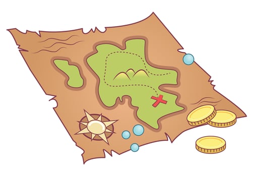 pirate treasure map vector