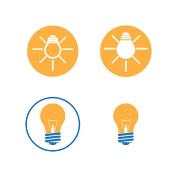 lamp logo design icon vector
