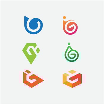 Design of alphabet letter logo combination ig i g with blue green color suitable as a logo for a company or business vector