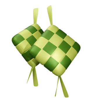 3D rendering of ketupat, a typical Eid food in Indonesia png