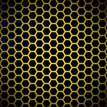 Dark yellow honeycomb background texture vector. Modern honeycomb background vector. Hexagon pattern background vector. vector