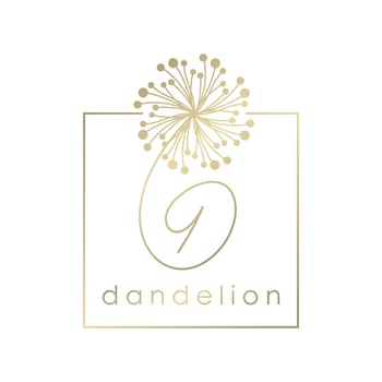 Dandelion Flower Logo Icon Design Template vector