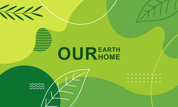 Earth Day posters with green backgrounds vector