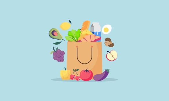 World food day healthy eating illustration green food safety vector