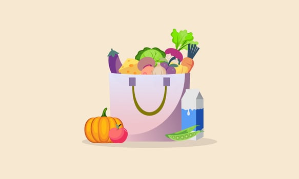 World food day healthy eating illustration green food safety vector