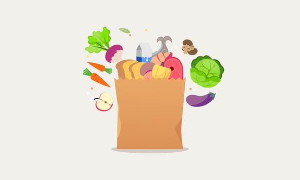 World food day healthy eating illustration green food safety vector