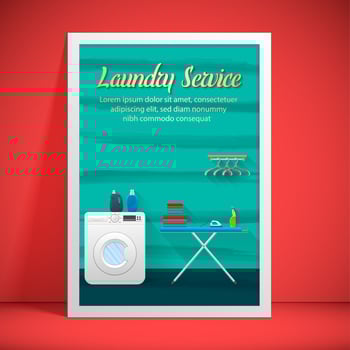 Laundry service banner design vector