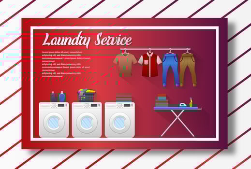 Laundry service banner design vector