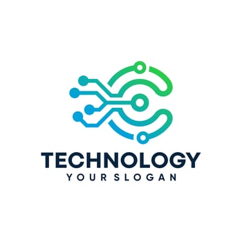 Colorful Digital Technology Logo Design Vector Template