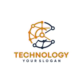 Colorful Digital Technology Logo Design Vector Template