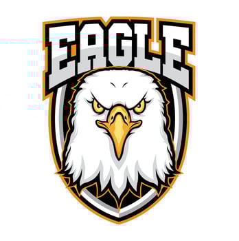 head eagle mascot for sports and esports logo vector illustration
