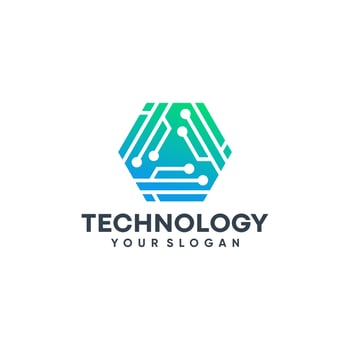 Modern Hexagon tech logo designs concept vector, Hexa Technology logo template vector