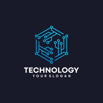 Modern Hexagon tech logo designs concept vector, Hexa Technology logo template vector