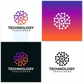 Modern Hexagon tech logo designs concept vector, Hexa Technology logo template vector