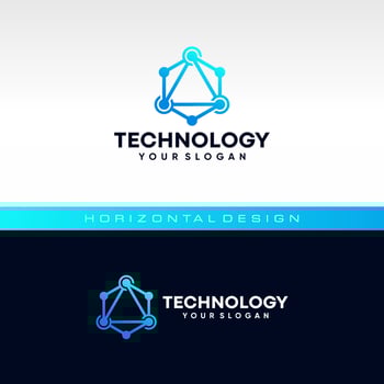 Modern Hexagon tech logo designs concept vector, Hexa Technology logo template vector