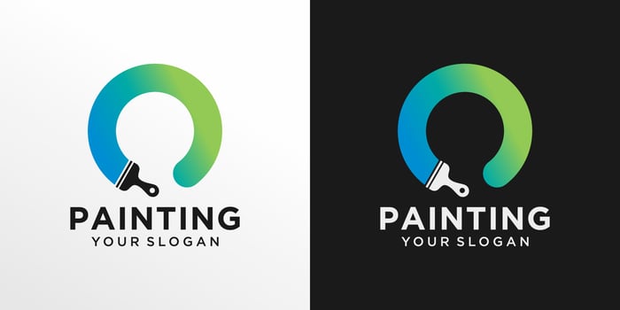 House painting logo design vector template