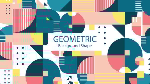 Geometric color background shape vector graphic design template