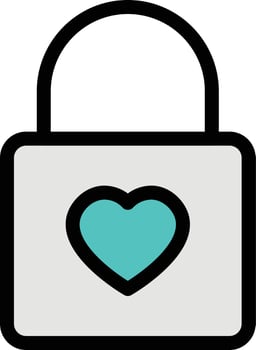 love lock vector illustration on a background.Premium quality symbols.vector icons for concept and graphic design.