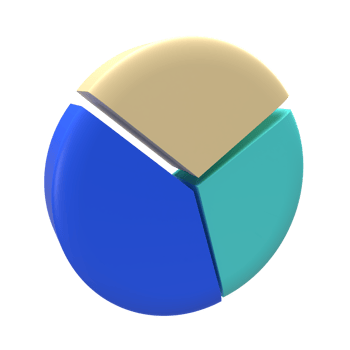 Pie graph 3d illustration png