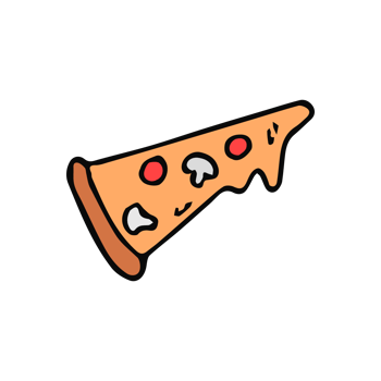 pizza icon. simple colored png pizza icon. pizza logo