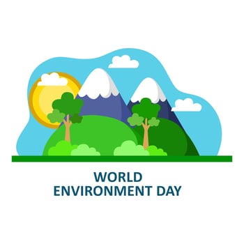flat style world environment day illustration. vector