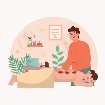 Professional Masseuse Practician vector