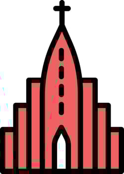 church vector illustration on a background.Premium quality symbols.vector icons for concept and graphic design.