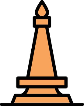 monas tower vector illustration on a background.Premium quality symbols.vector icons for concept and graphic design.