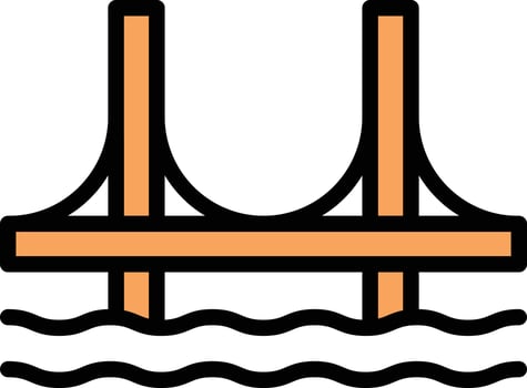 bridge vector illustration on a background.Premium quality symbols.vector icons for concept and graphic design.