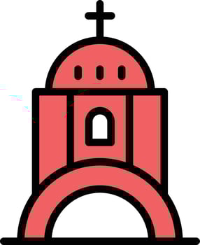 church vector illustration on a background.Premium quality symbols.vector icons for concept and graphic design.