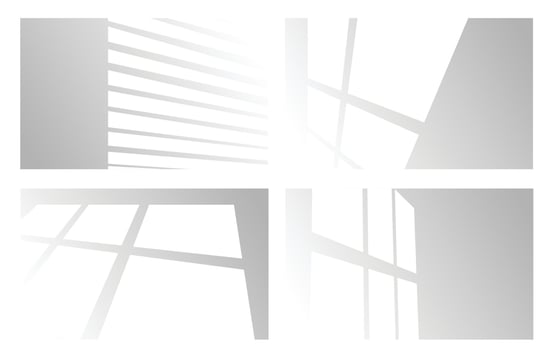 Shadow overlays for layout presentations. Organic Shades and Louvre Shades for Natural Lighting vector