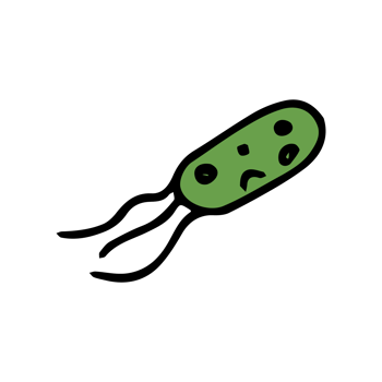 Simple virus icon. Doodle png icon of virus.