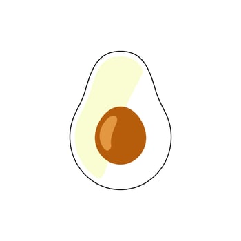 Avocado flat illustration vector