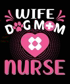 Nurse Typography T-Shirt Design. vector