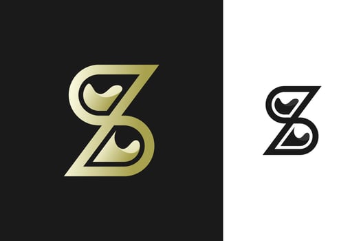 letter s forming a hourglass logo design vector