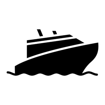 Yachting Glyph Icon vector