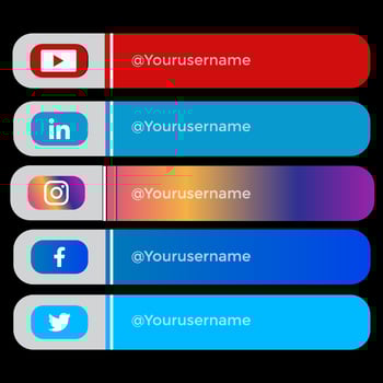 social media icon design set. vector