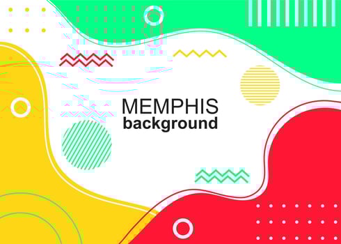 memphis background design vector