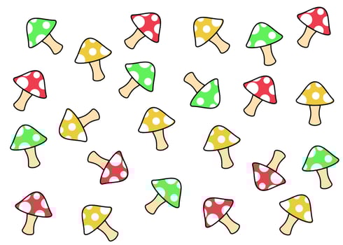 mushroom pattern design vector