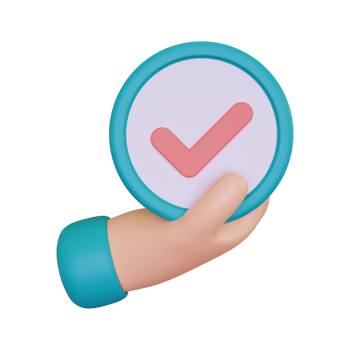 3d render Approval Sign icon png