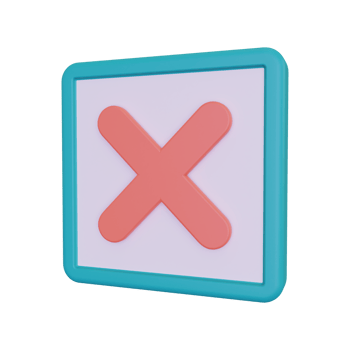 3d render Rejection Sign icon png