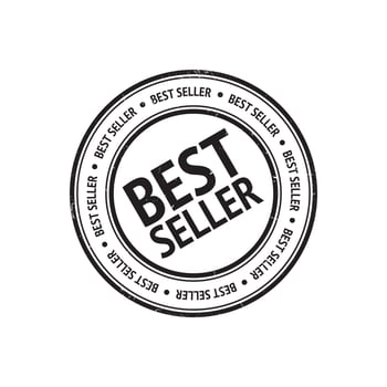 Retro Vintage Best Seller Stamp Logo vector