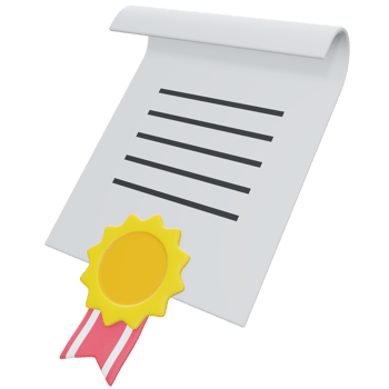 Certificate 3D Illustration png