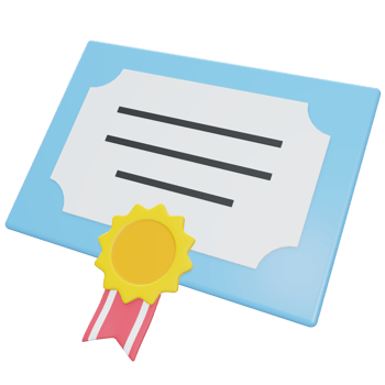 Certificate 3D Illustration png